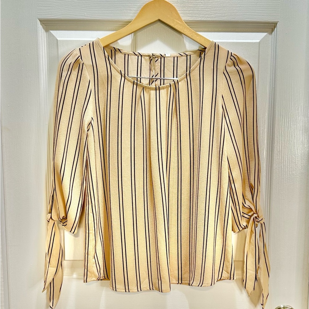 DNA Couture Black and Tan Blouse M